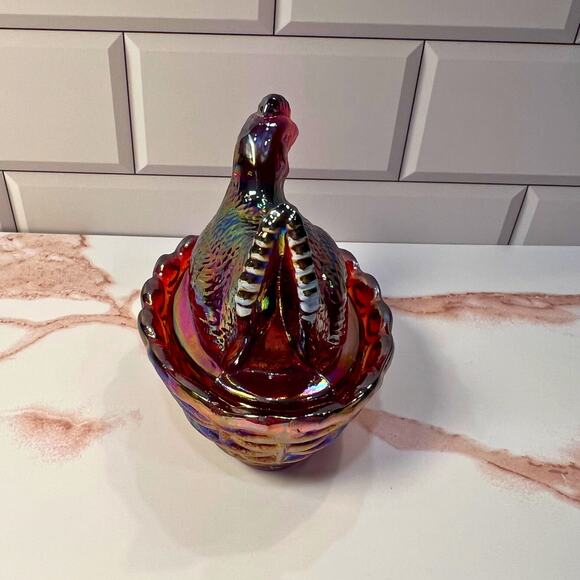 3" Red Carnival Hen on Nest - Picture 5 of 9